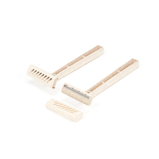 Saferly Stainless Steel Biodegradable Skin Prep Razors — Box of 100 - Ultimate Beauty