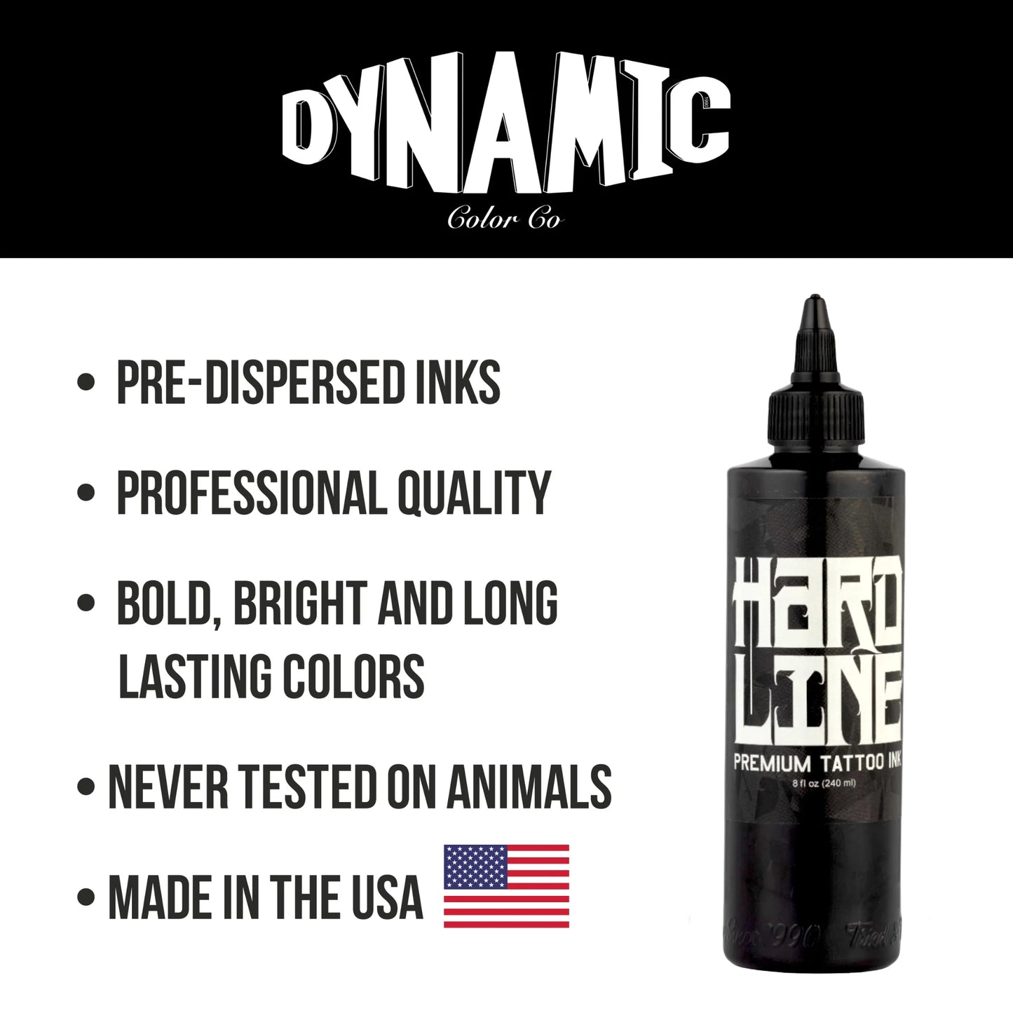 Dynamic Black Hardline Tattoo Ink — 8oz Bottle - Ultimate Beauty