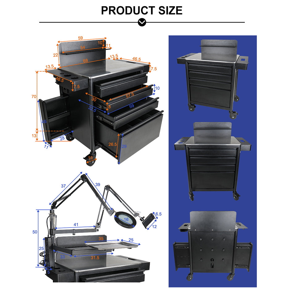 Fellowship Tattoo Workstation 4701(drawers open)