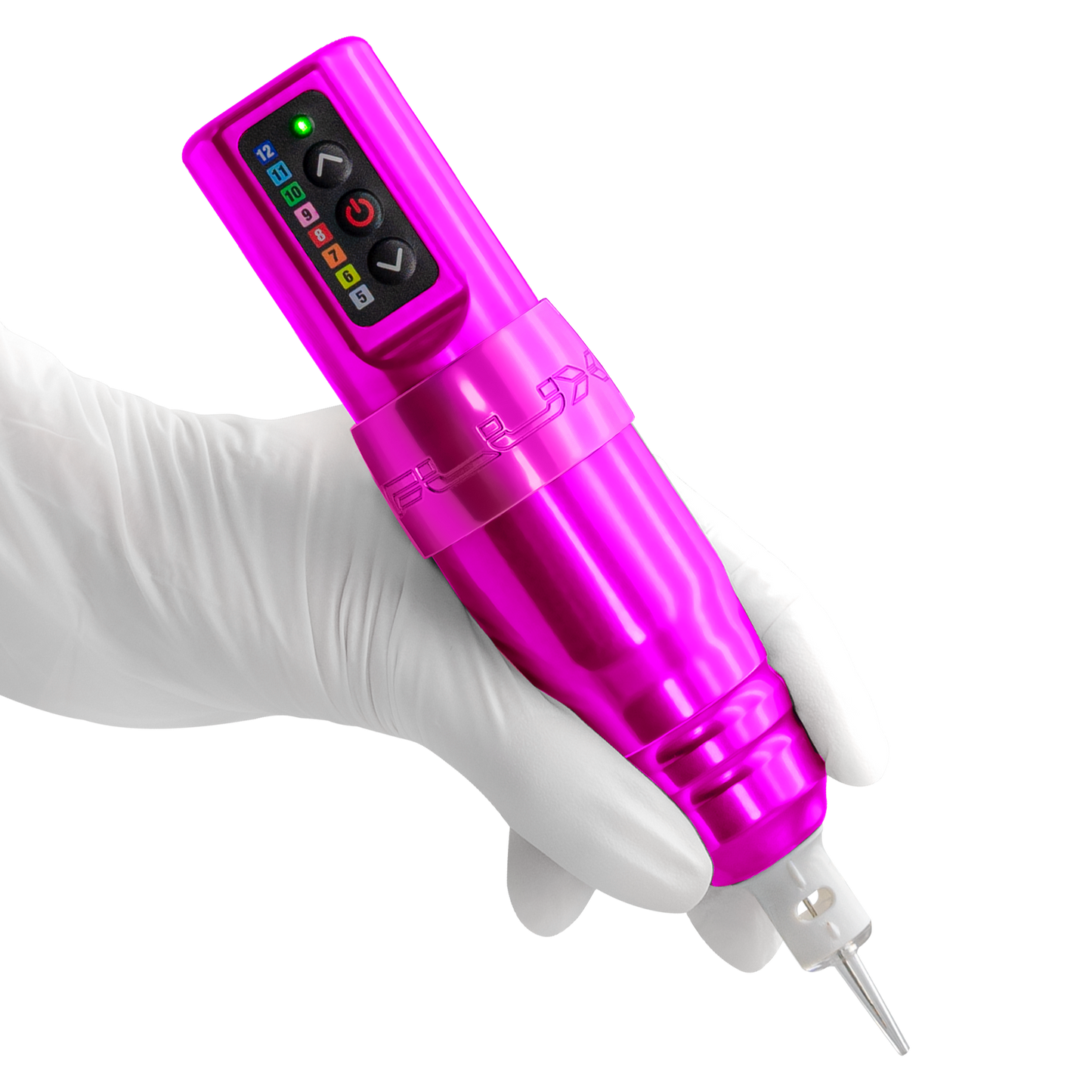 Microbeau Flux S Wireless Tattoo Machine with 1 PowerBolt — Bubblegum - Ultimate Beauty