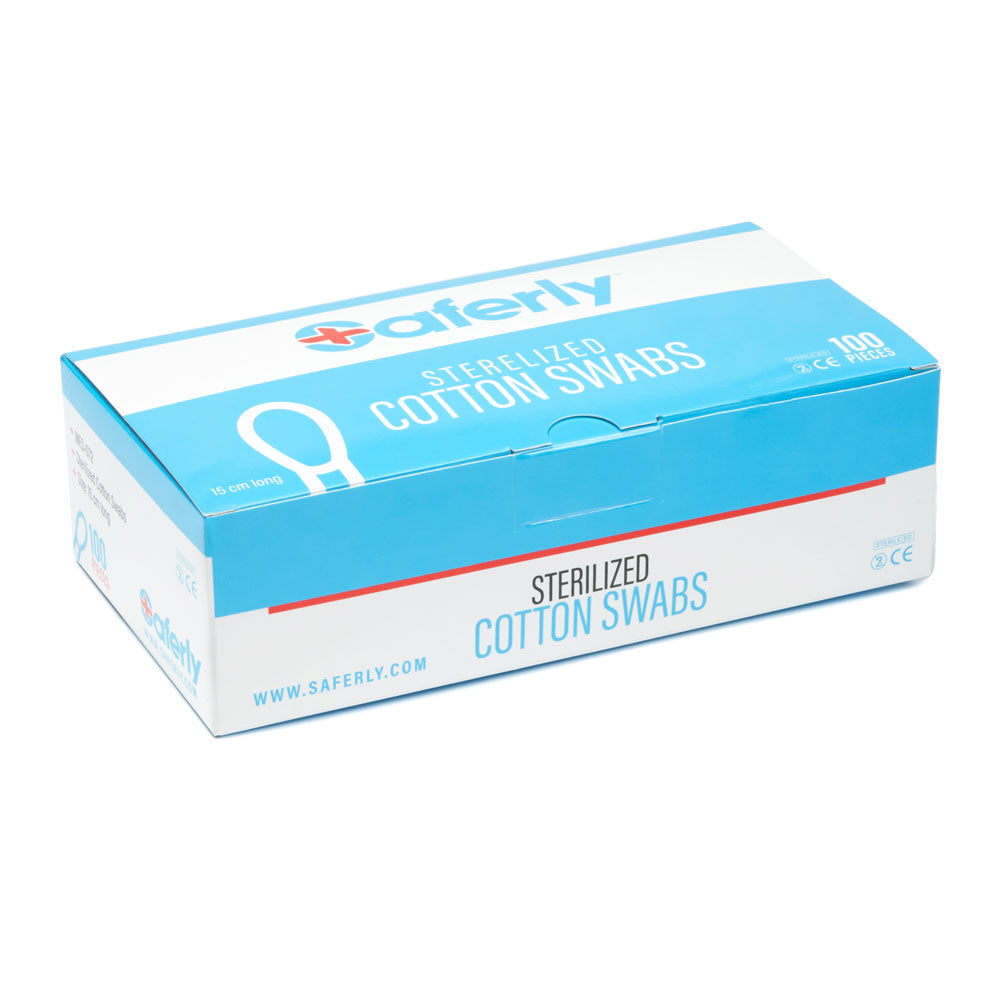 Saferly Sterilized Cotton Swabs — Box of 100 - Ultimate Beauty