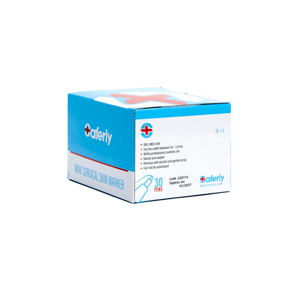 Saferly White Mini Surgical Skin Marker — Sterilized and Interchangeable - Ultimate Beauty