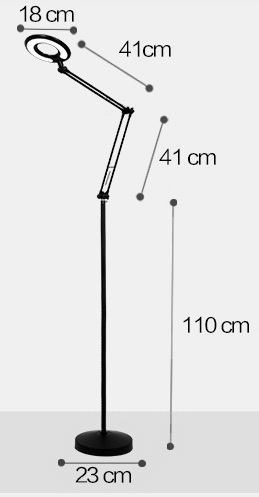 Floor Standing Lamp - Height Adjustable