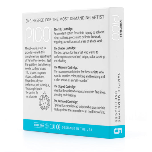 Vertix Pico PMU Membrane Cartridge Needles — Sample Pack of 5 - Ultimate Beauty