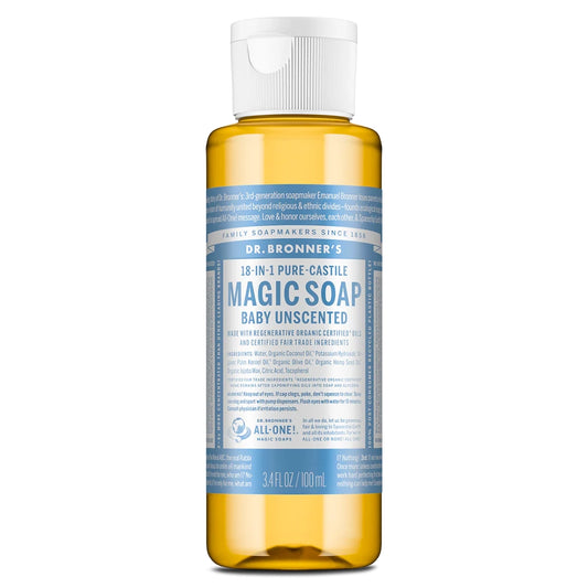 Dr. Bronner's Magic Soaps Unscented Baby-Mild 3.4oz - 1