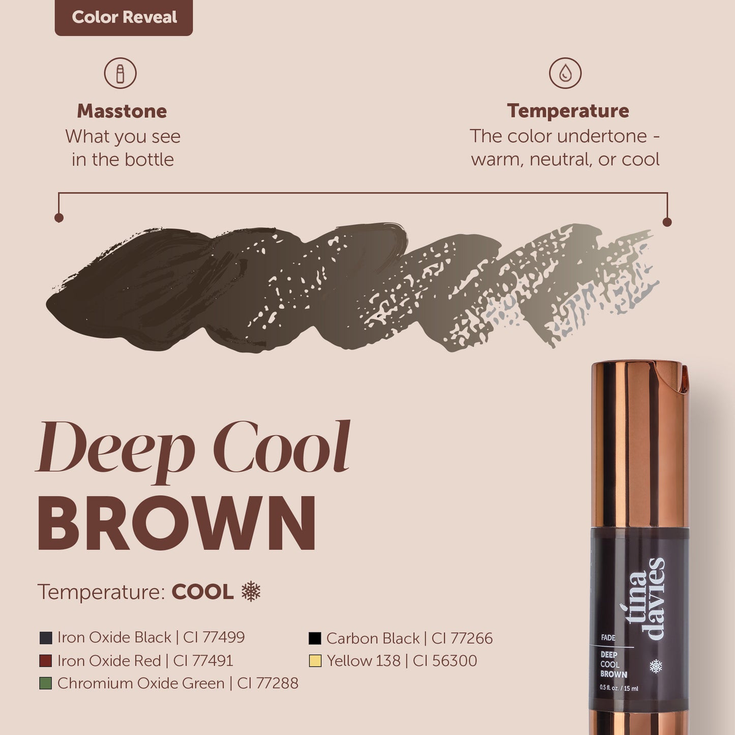 Tina Davies FADE Deep Cool Brown — 1/2oz Bottle - Ultimate Beauty