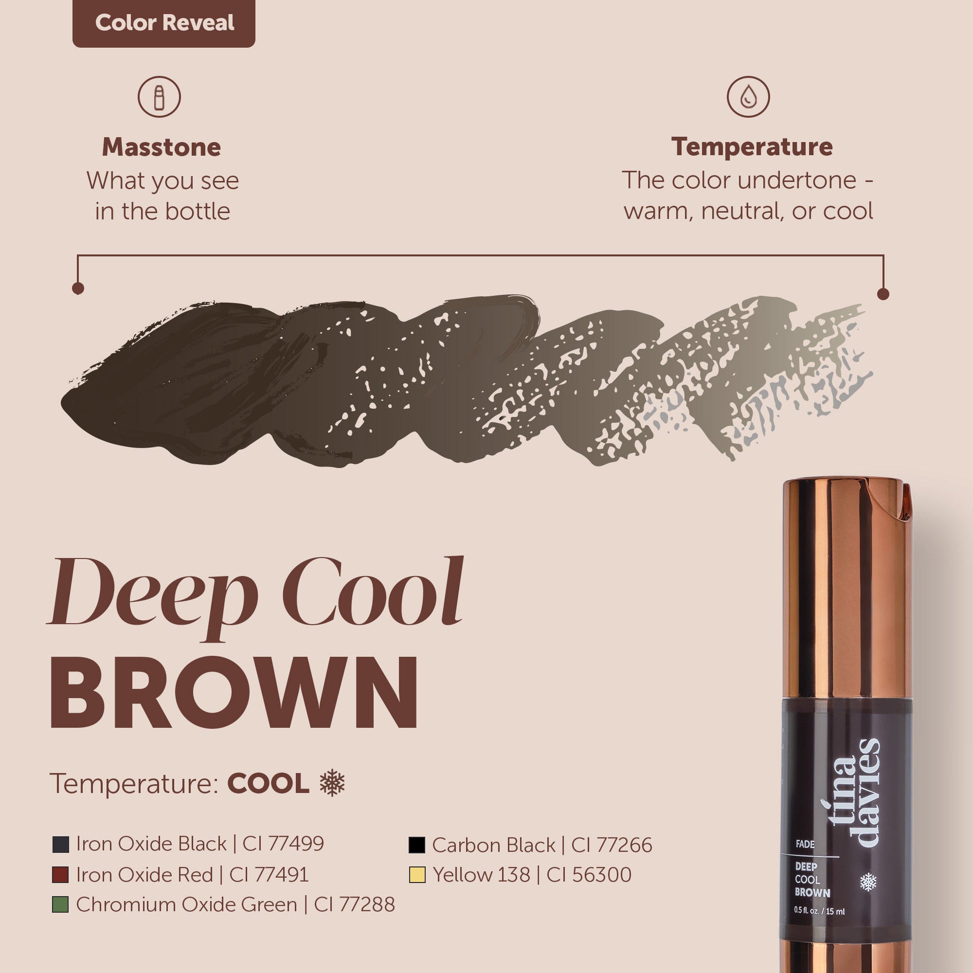 Tina Davies FADE Deep Cool Brown — 1/2oz Bottle - Ultimate Beauty