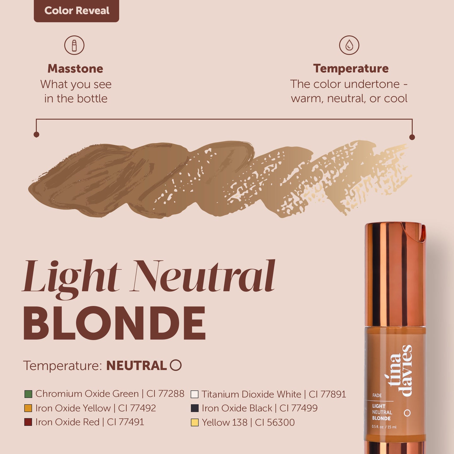 Tina Davies FADE Light Neutral Blonde  —  1/2oz Bottle - Ultimate Beauty