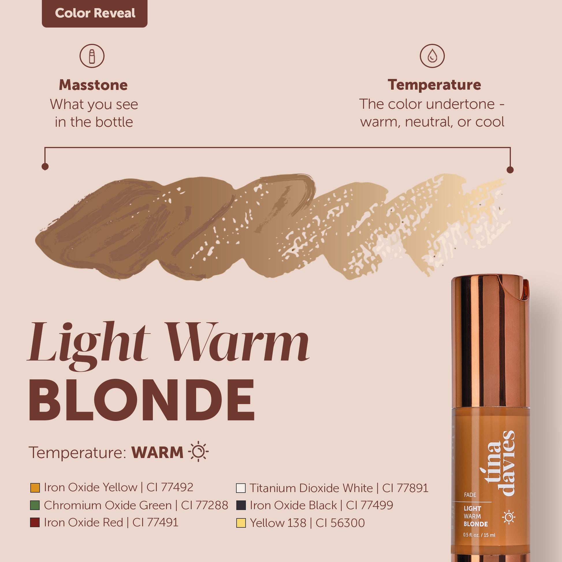 Tina Davies FADE Light Warm Blonde — 1/2oz Bottle - Ultimate Beauty