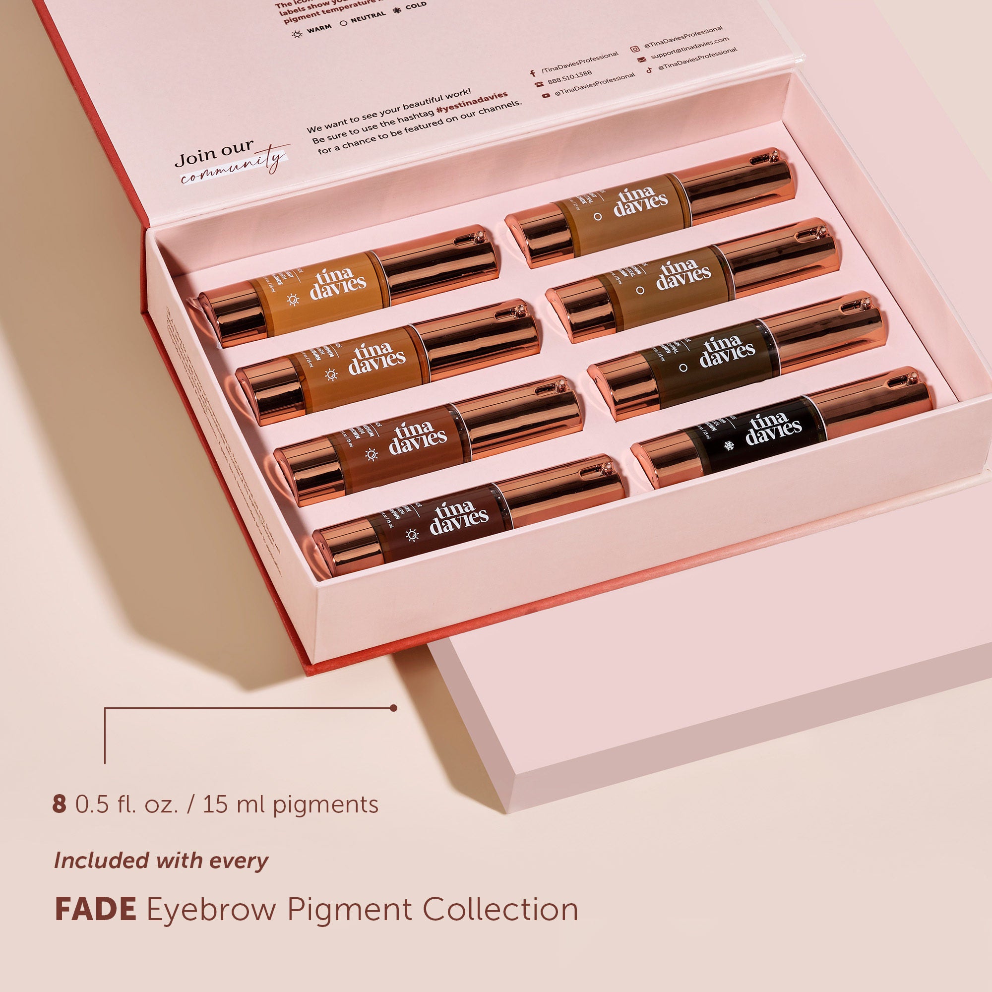 Tina Davies FADE Eyebrow Pigment Collection — 8 1/2oz Bottles - Ultimate Beauty