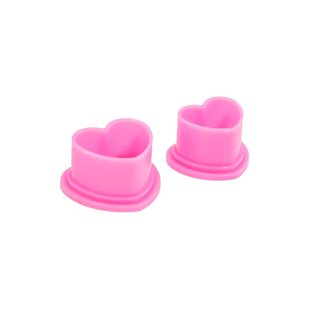 Saferly Heart Ink Caps — Bag of 500 — Pick Color and Size - Ultimate Beauty
