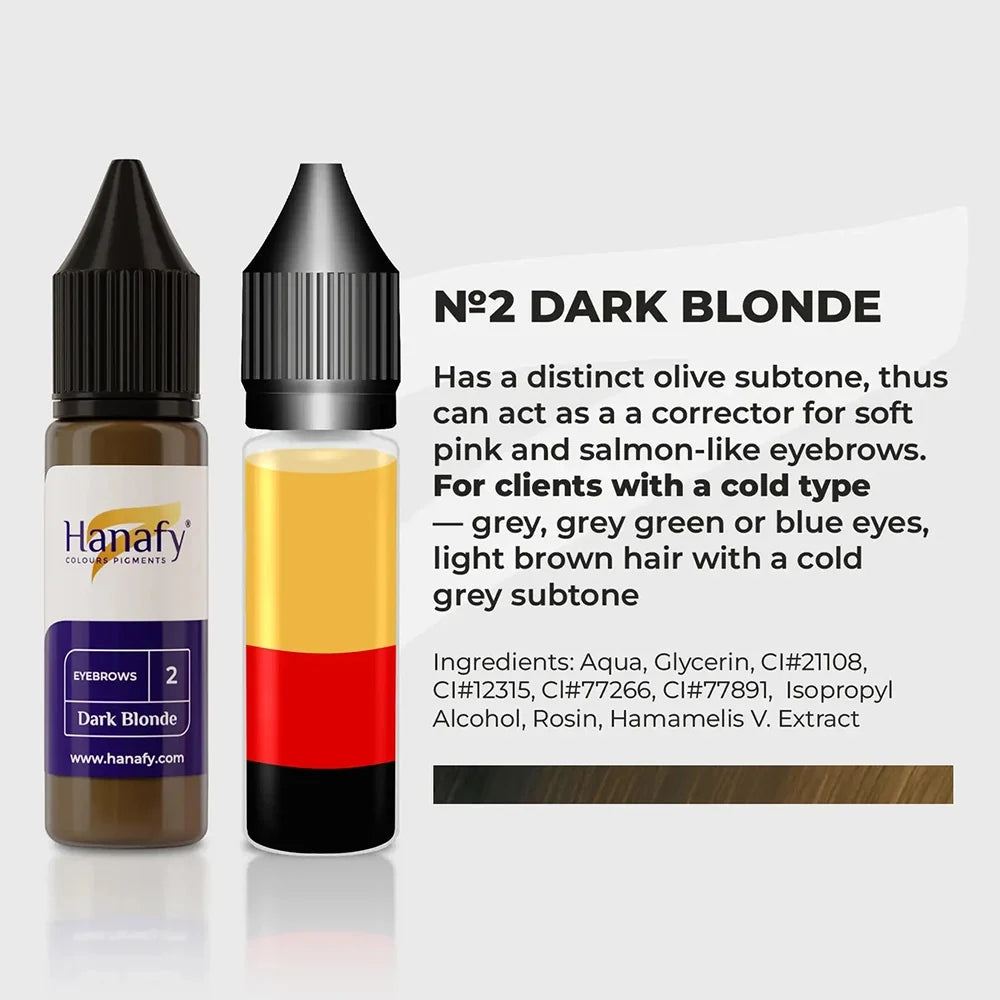 Hanafy Eyebrows № 2 — Dark Blonde — 15ml Bottle