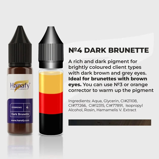 Hanafy Eyebrows № 4 — Dark Brunette — 15ml Bottle