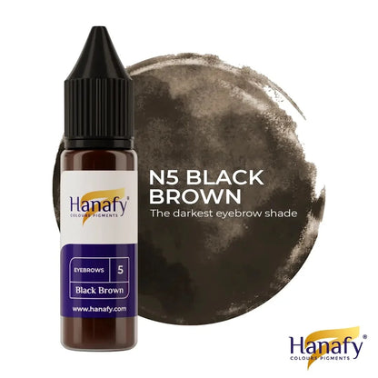 Hanafy Eyebrows № 5 — Black Brown — 15ml Bottle