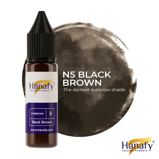 Hanafy Eyebrows № 5 — Black Brown — 15ml Bottle