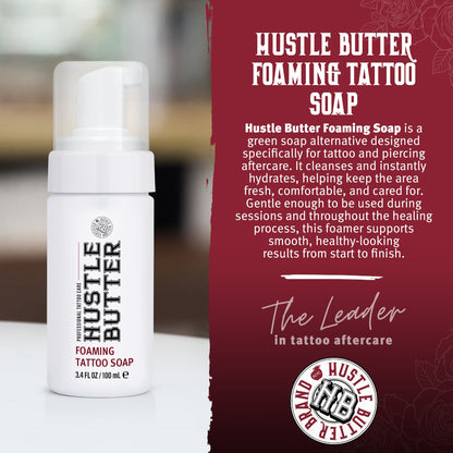 Hustle Bubbles Deluxe Foamer Antimicrobial Soap — 3.4oz — Single or Case of 12
