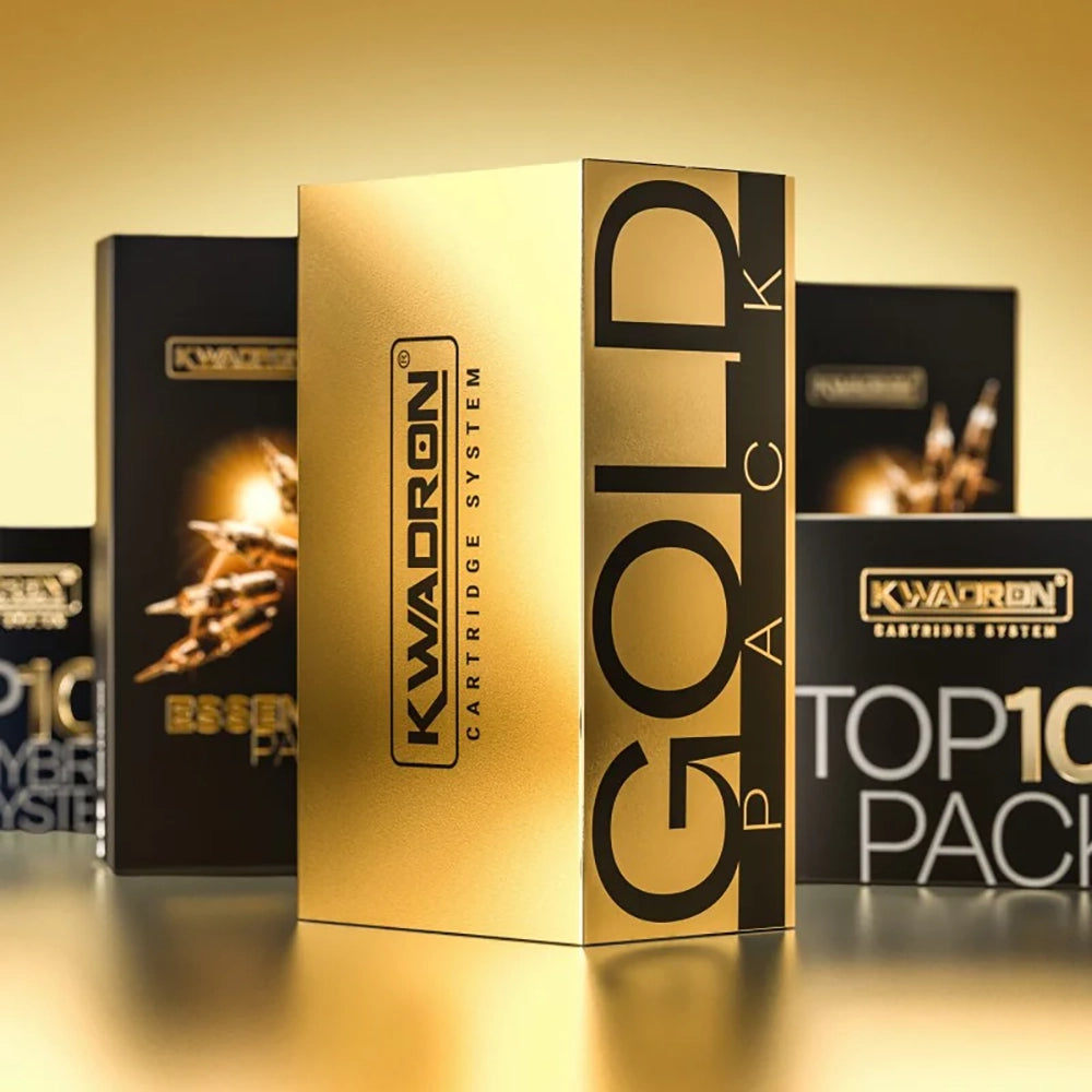 Kwadron Gold Pack Tattoo Cartridge Needles — 40 Cartridges