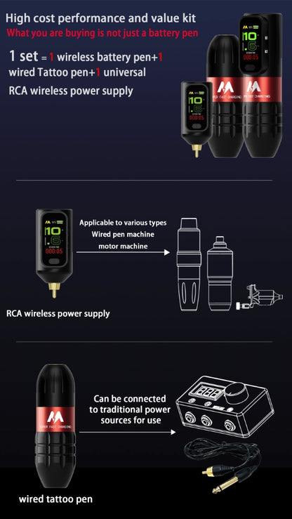 Mars M1 Wireless Pen Tattoo Machine - Ultimate Beauty