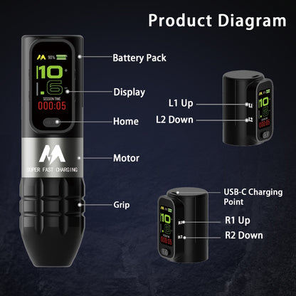 Mars M1 Wireless Pen Tattoo Machine - Ultimate Beauty