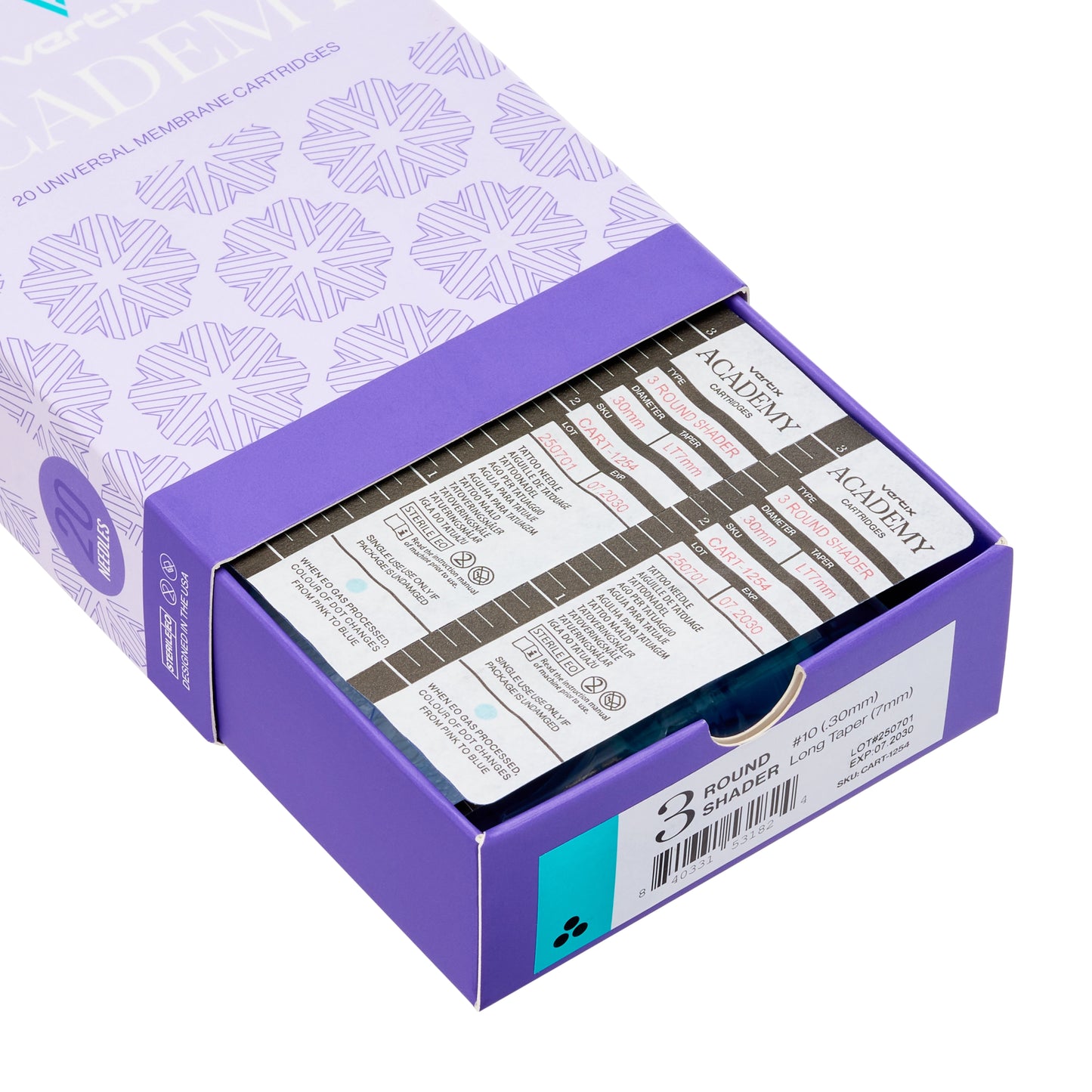 Vertix Academy Needle Cartridges — Box of 20 - Ultimate Beauty
