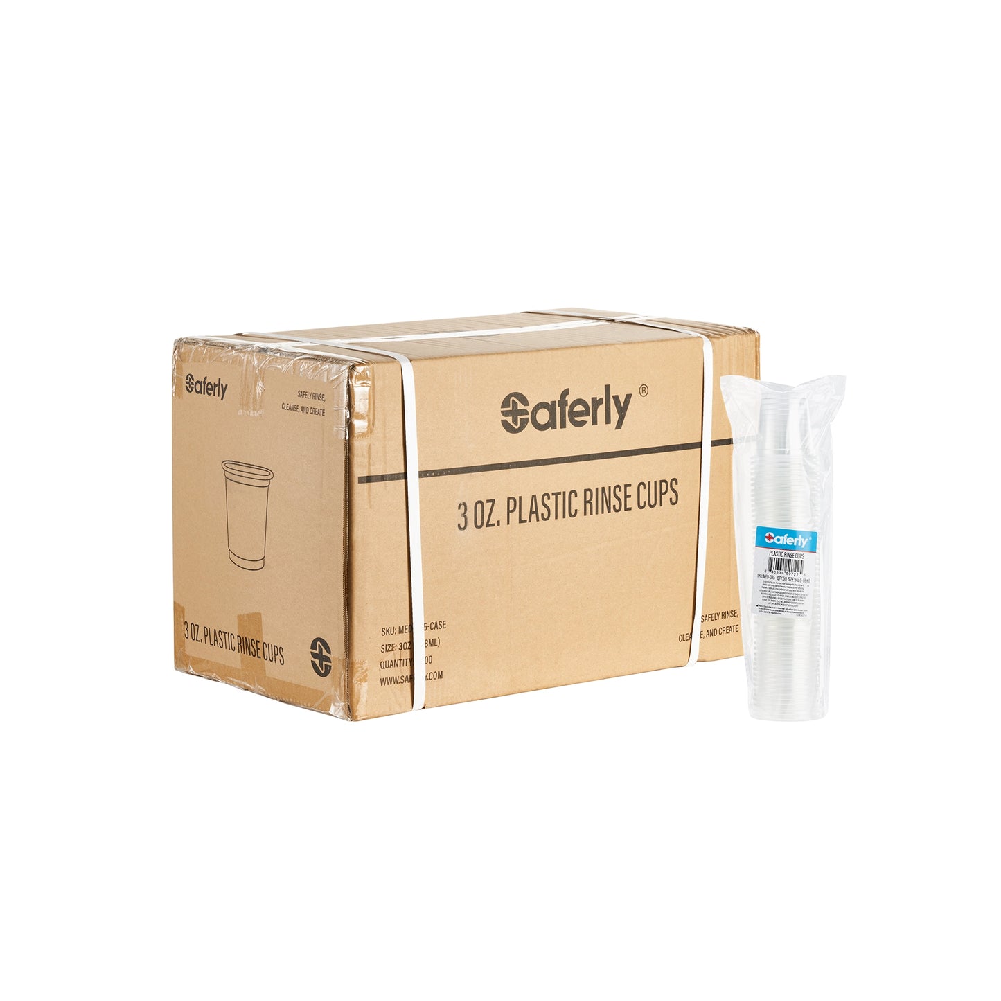 Saferly 3oz Disposable Plastic Rinse Cups - Ultimate Beauty
