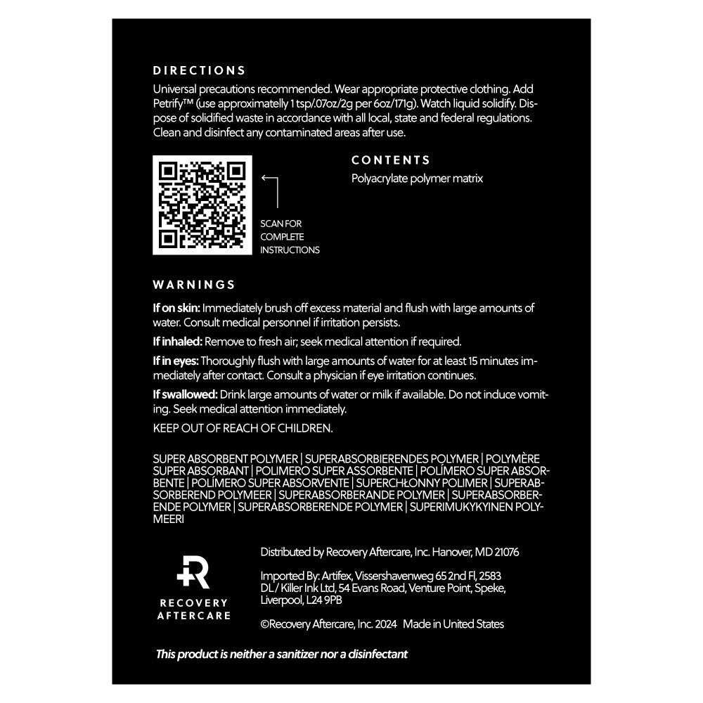 Recovery Petrify Ink Sponge — 6oz Needle Nose Bottle - Ultimate Beauty