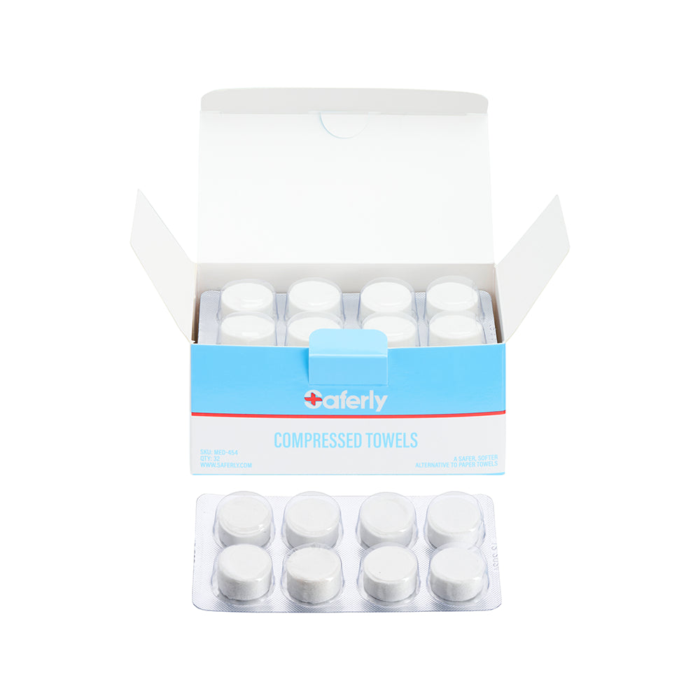 Saferly Lustra Compressed Towels — Box of 32 - Ultimate Beauty