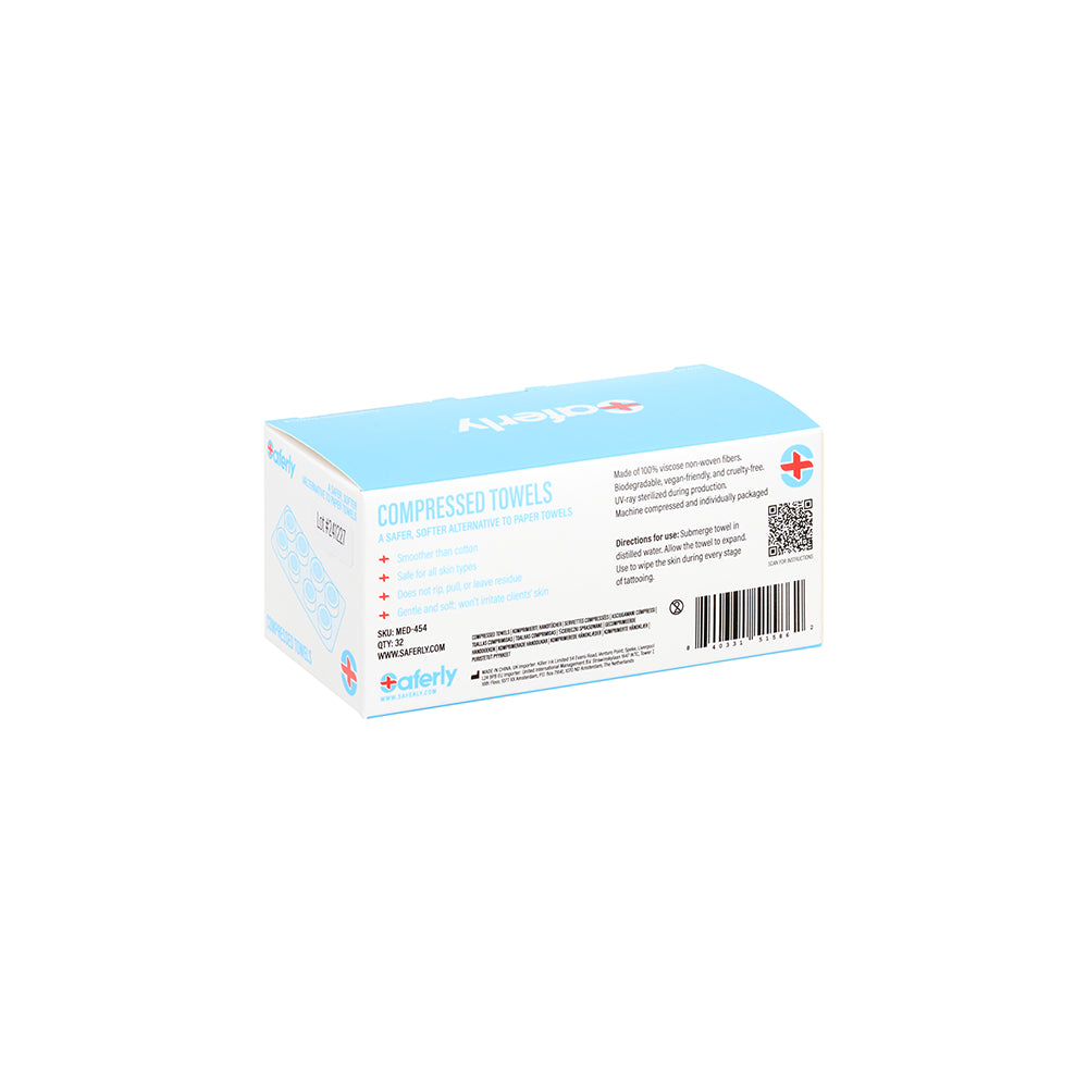 Saferly Lustra Compressed Towels — Box of 32 - Ultimate Beauty