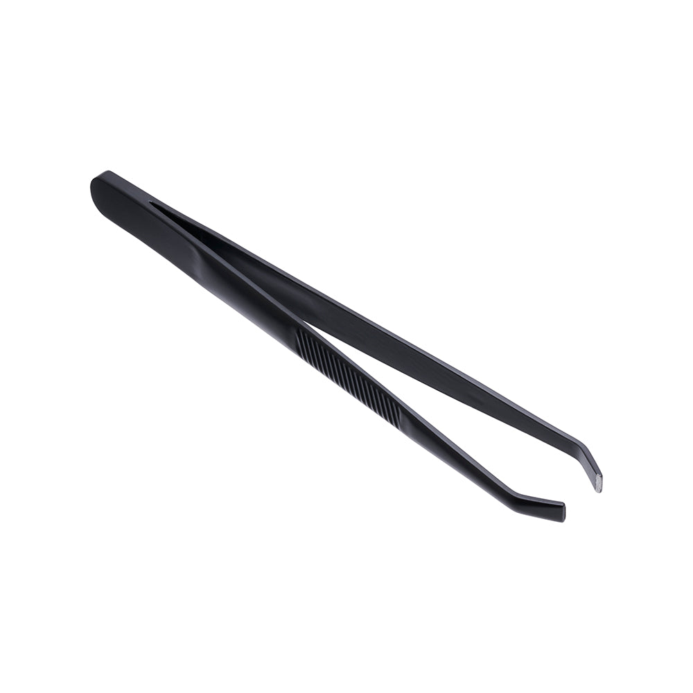 Saferly Anti-Static Black Slanted Tweezers - Ultimate Beauty