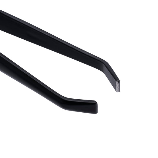 Saferly Anti-Static Black Slanted Tweezers - Ultimate Beauty