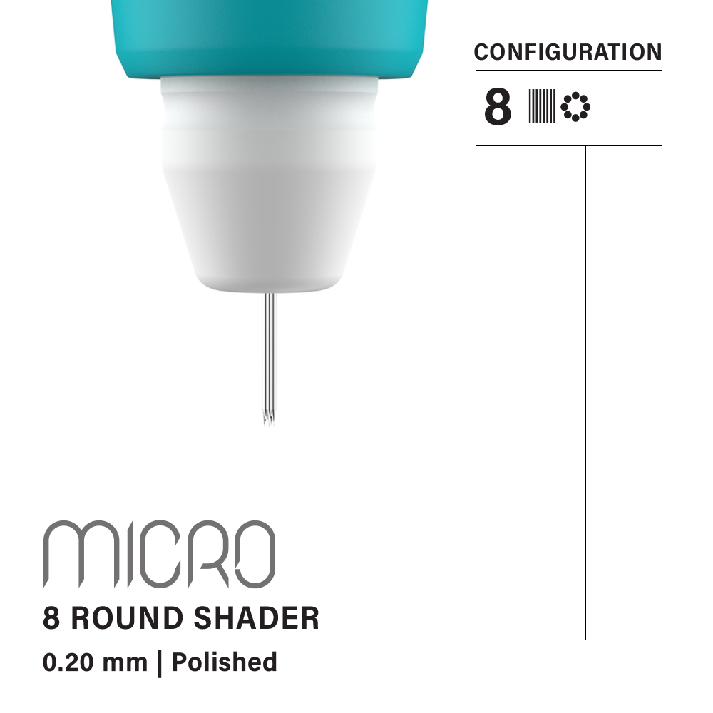 Vertix Micro Microblade - Round Shader Blade - Pack of 10 Microblades - Ultimate Beauty