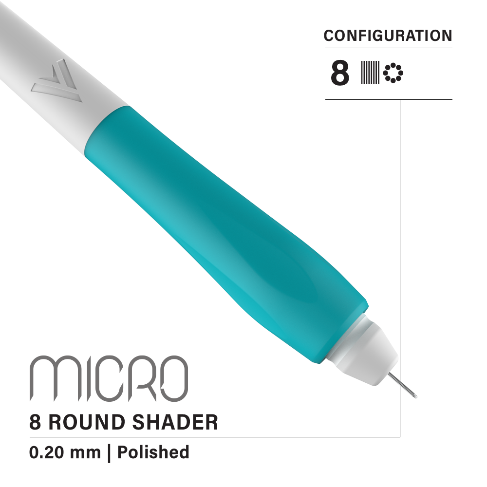 Vertix Micro Microblade - Round Shader Blade - Pack of 10 Microblades - Ultimate Beauty