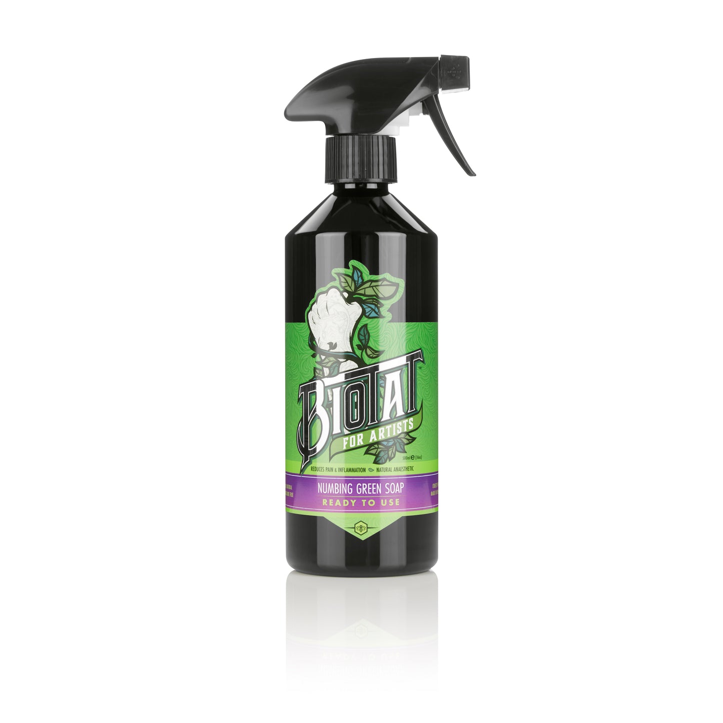 Biotat Numbing Green Soap — Ready to Use — 16oz Spray Bottle - Ultimate Beauty