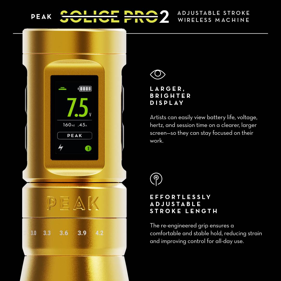Peak Solice Pro 2 Wireless Tattoo Machine - Ultimate Beauty