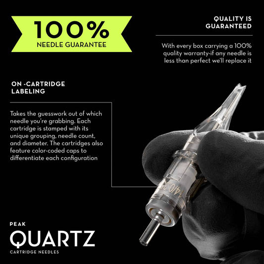 Peak Quartz Stippling Needle Cartridges — Box of 20 - Ultimate Beauty