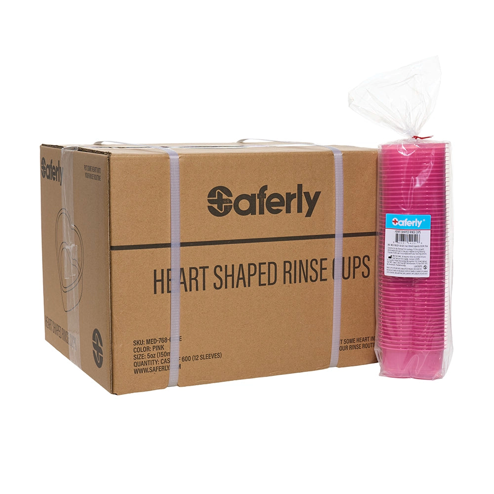 Saferly Heart Rinse Cups — 5oz — Pick Quantity - Ultimate Beauty