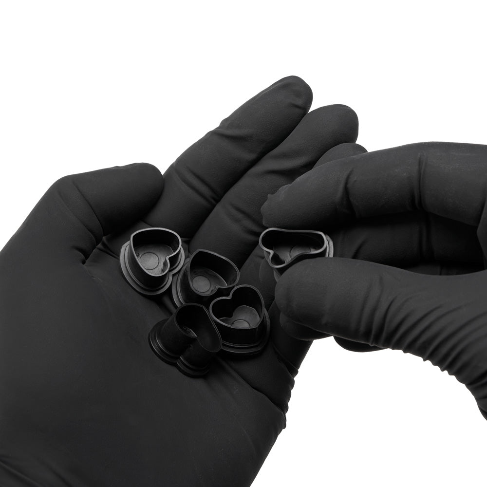 Saferly Heart Silicone Ink Caps — Pick Size and Color — Bag of 500 - Ultimate Beauty