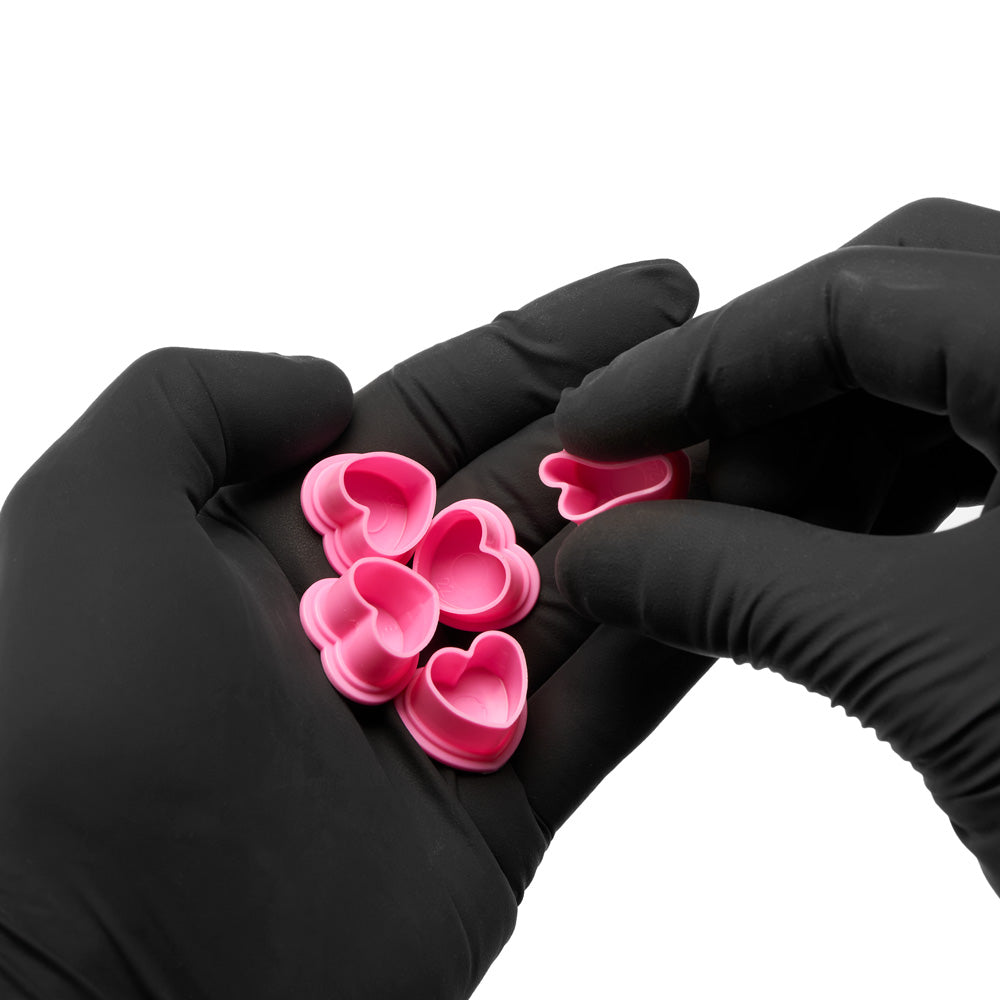 Saferly Heart Silicone Ink Caps — Pick Size and Color — Bag of 500 - Ultimate Beauty