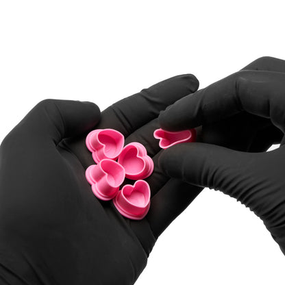 Saferly Heart Silicone Ink Caps — Pick Size and Color — Bag of 500 - Ultimate Beauty