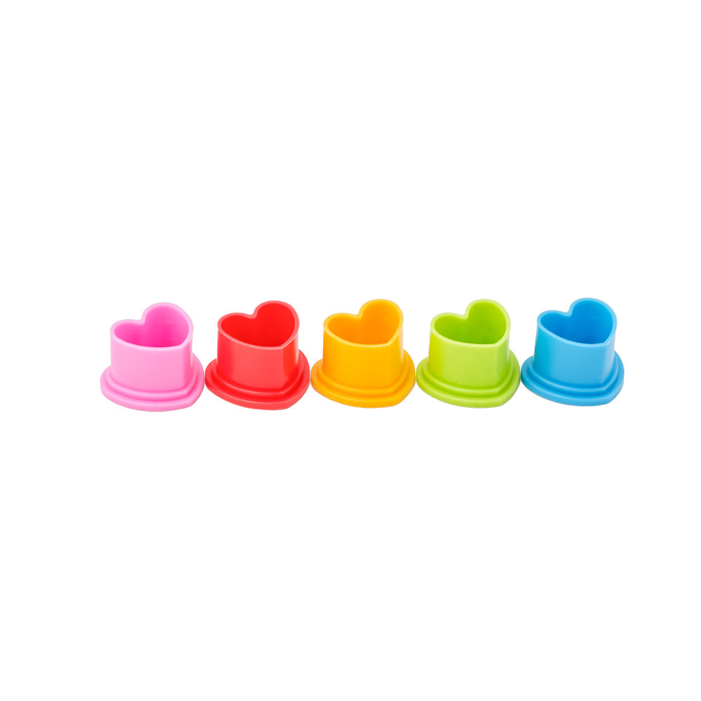 Saferly Heart Silicone Ink Caps — Pick Size and Color — Bag of 500 - Ultimate Beauty