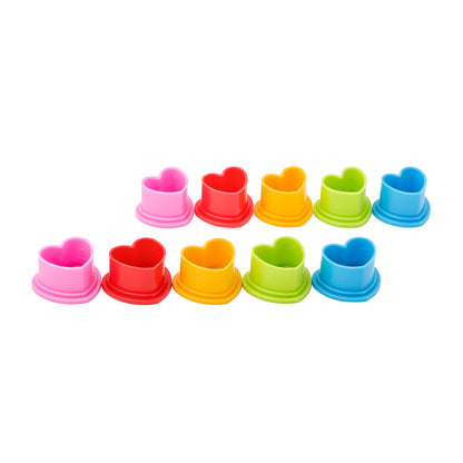 Saferly Heart Silicone Ink Caps — Pick Size and Color — Bag of 500 - Ultimate Beauty