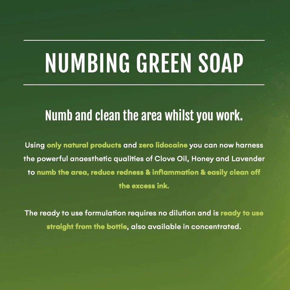 Biotat Numbing Green Soap — Concentrated — 16oz Spray Bottle - Ultimate Beauty