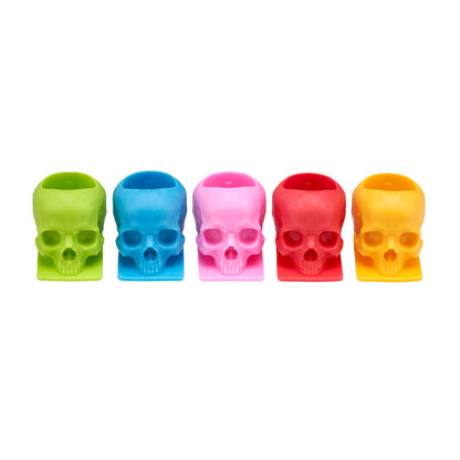 Saferly Skull Silicone Ink Caps —Size #16 (Large) — Bag of 200  — Pick Color - Ultimate Beauty