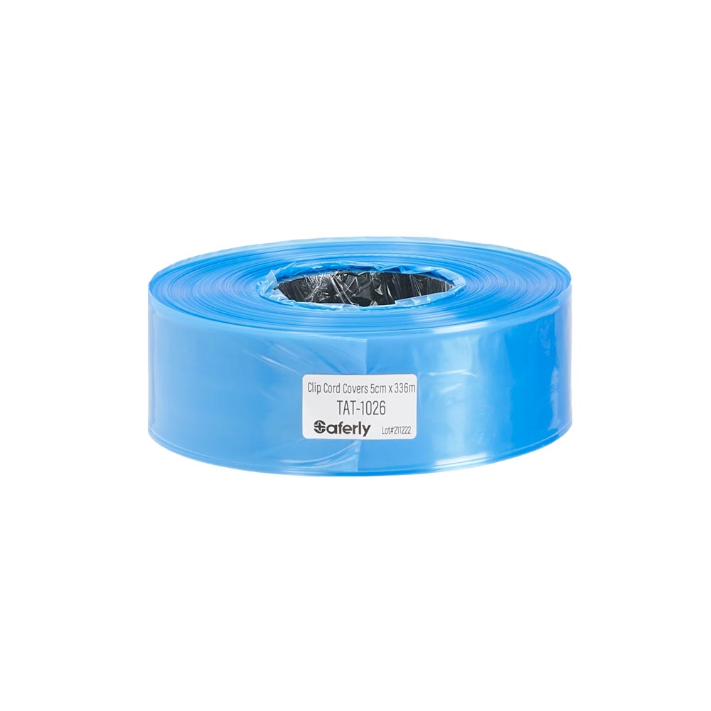 Saferly Clip Cord Sleeves + Machine Bags — Blue — Cut-to-Length Roll - Ultimate Beauty