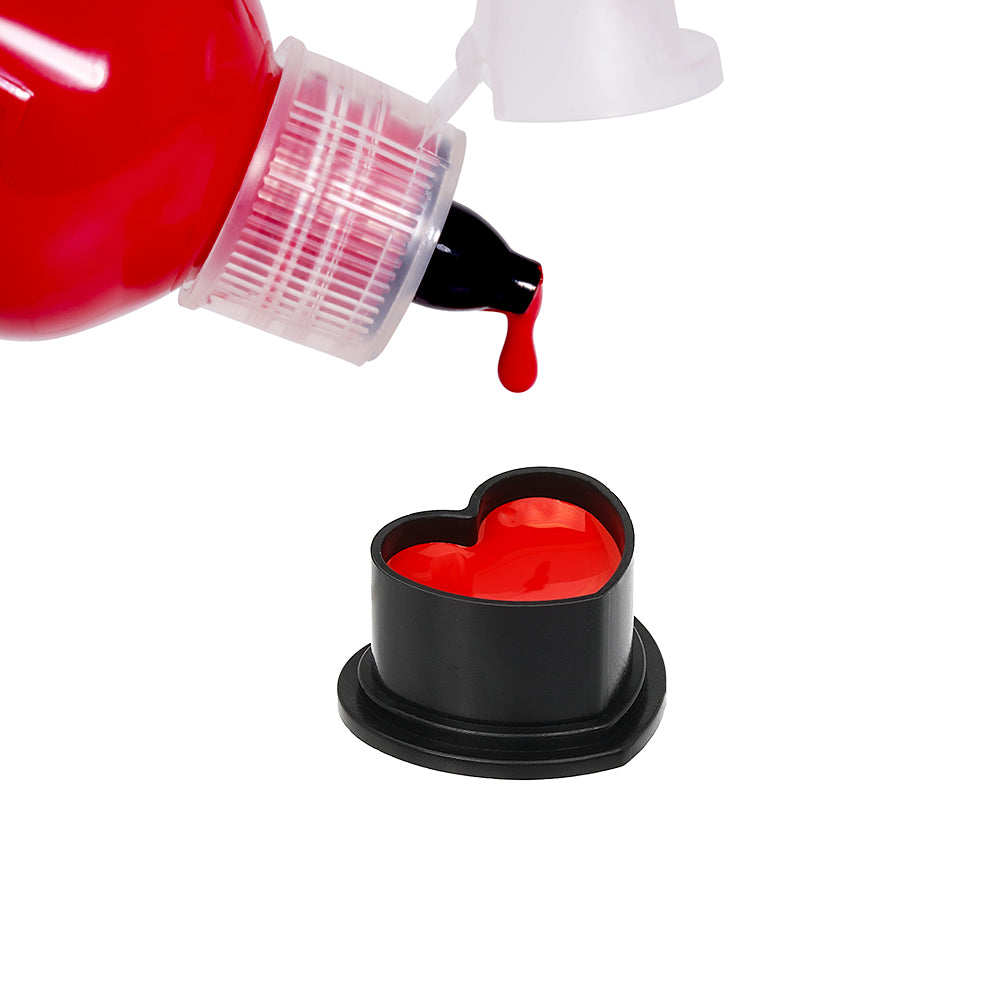 Saferly Heart Ink Caps — Bag of 500 — Pick Color and Size - Ultimate Beauty