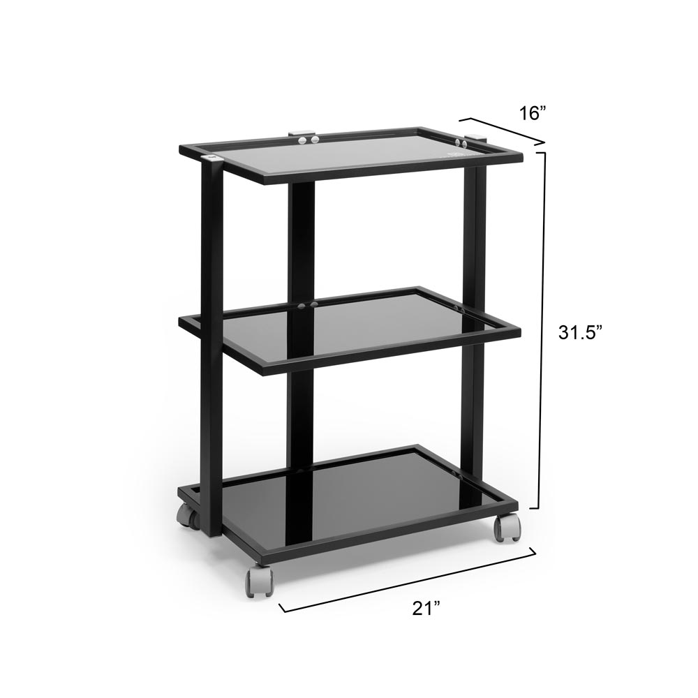 Fellowship Rolling Cart — Black - Ultimate Beauty