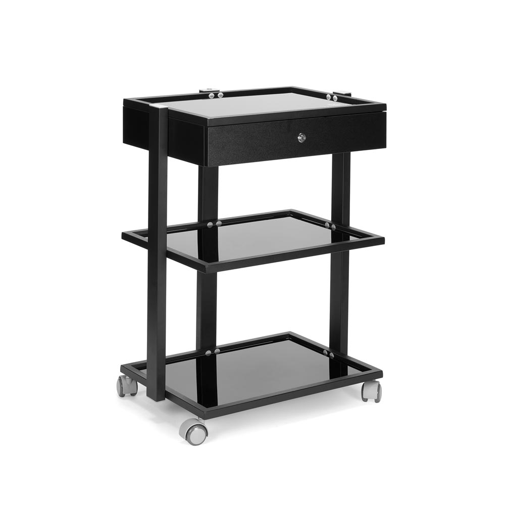 Fellowship Locking Cabinet for Rolling Cart — Black - Ultimate Beauty