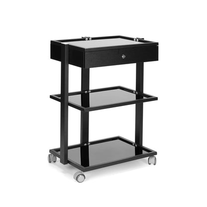 Fellowship Locking Cabinet for Rolling Cart — Black - Ultimate Beauty