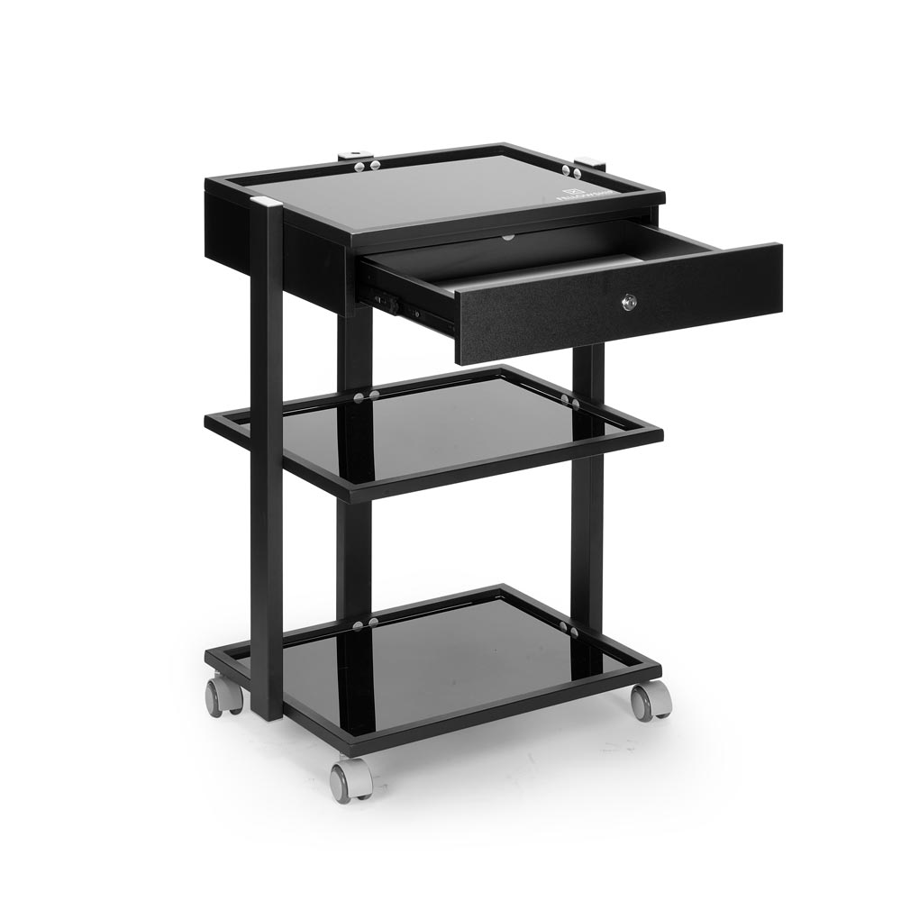 Fellowship Locking Cabinet for Rolling Cart — Black - Ultimate Beauty