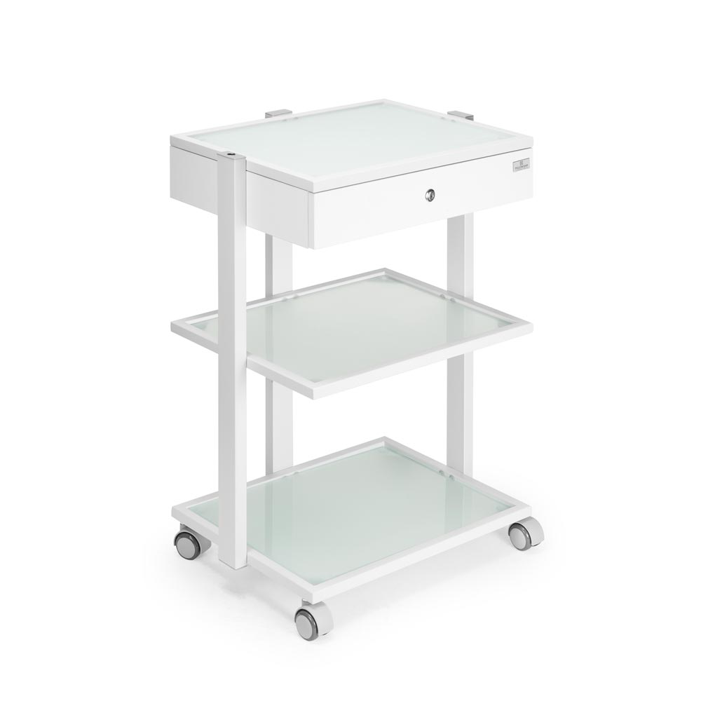 Fellowship Locking Cabinet for Rolling Cart — White - Ultimate Beauty